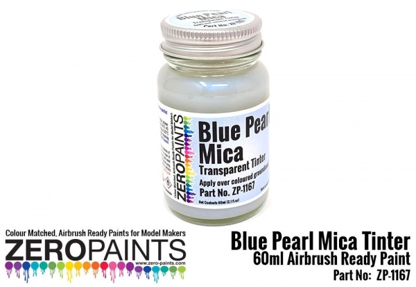 Pearl Blue Mica Transparent Tinter Paint 60ml ZP-1167